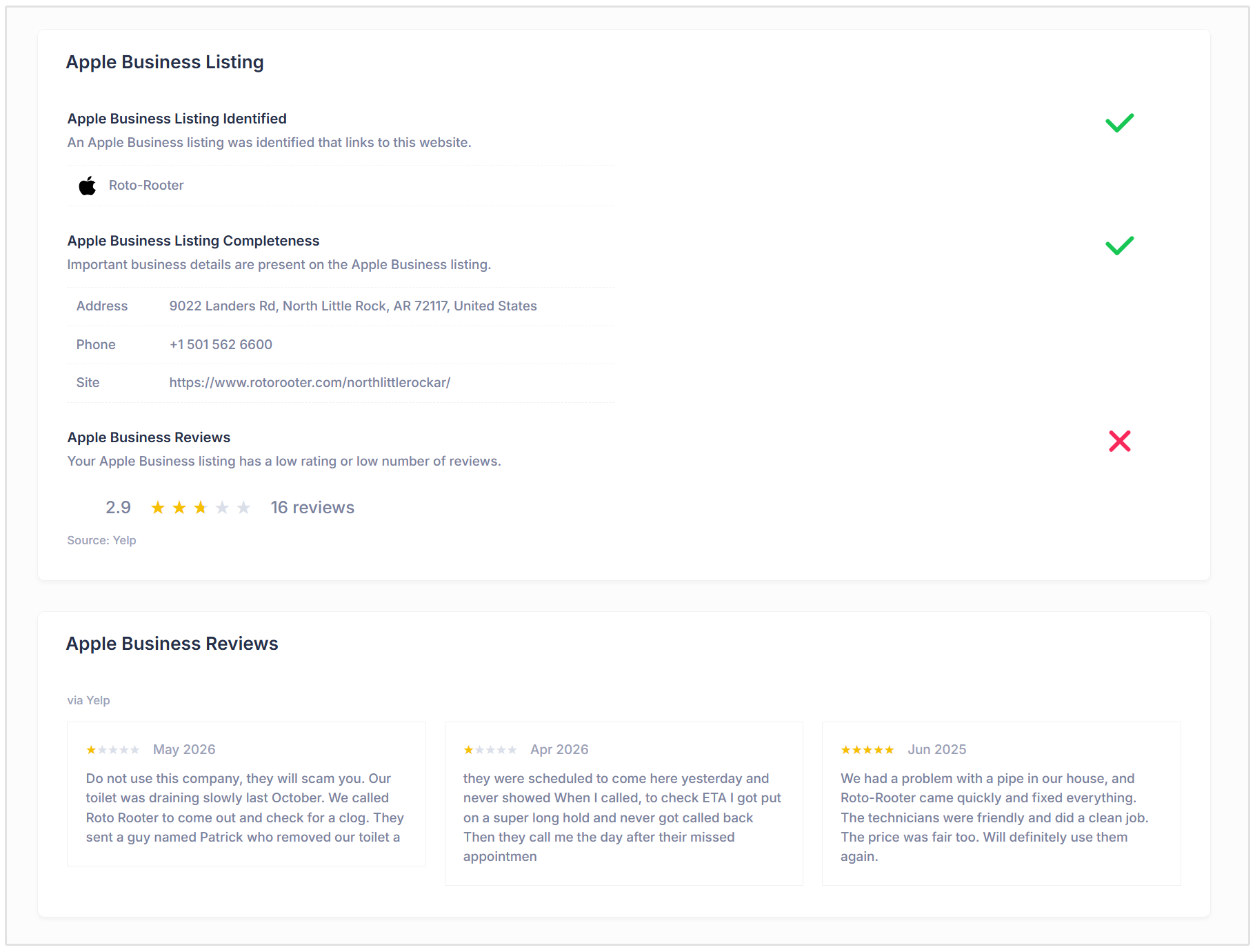 Apple Business Listing